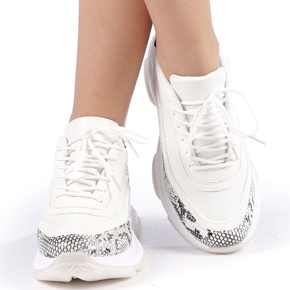 Pantofi sport dama Costelia albi kalapod.net imagine reduceri